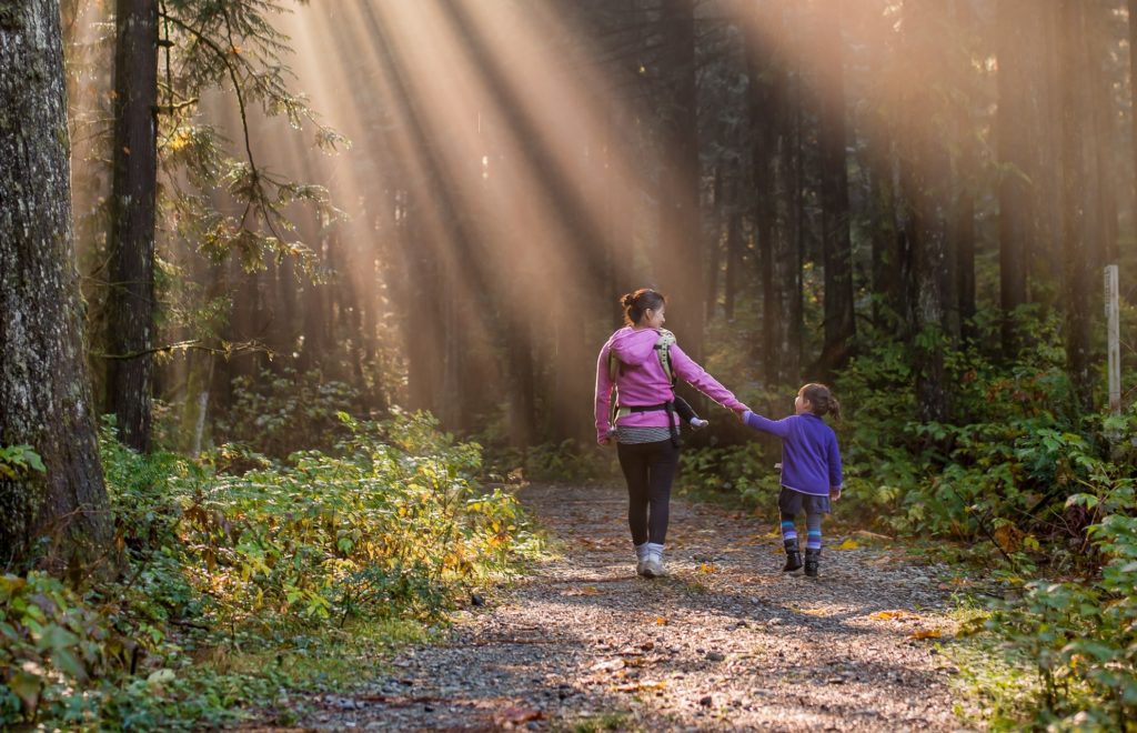 Foster Carer And Child In Woods 1024X660